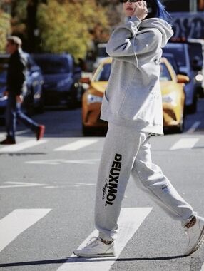 The Mayfair Group X DEUXXMOI Gray Logo Jogger Pants Size M/L